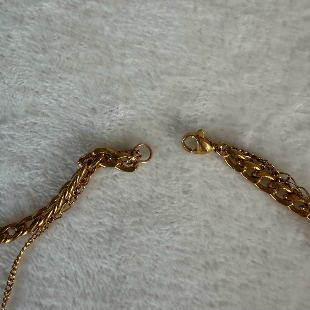 three layer gold chain necklace - Picture 4 of 4